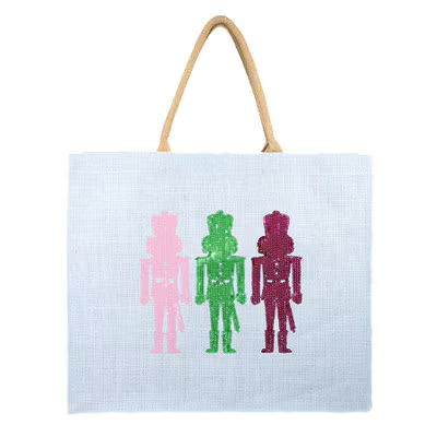 Candy Nutcracker Sequin Carryall Tote