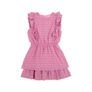 Holly Hills Hand Block Emily Rives Ruffle Dress