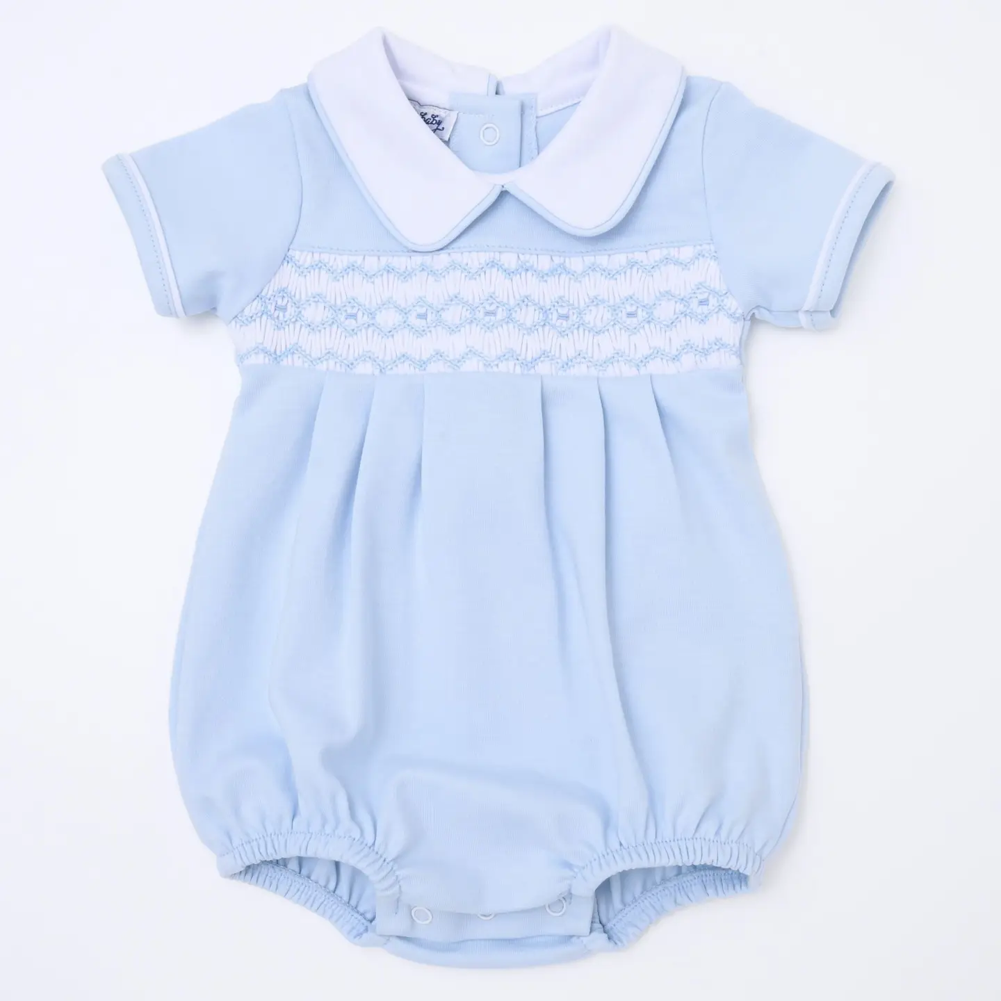 Hudson Light Blue Smocked Bubble