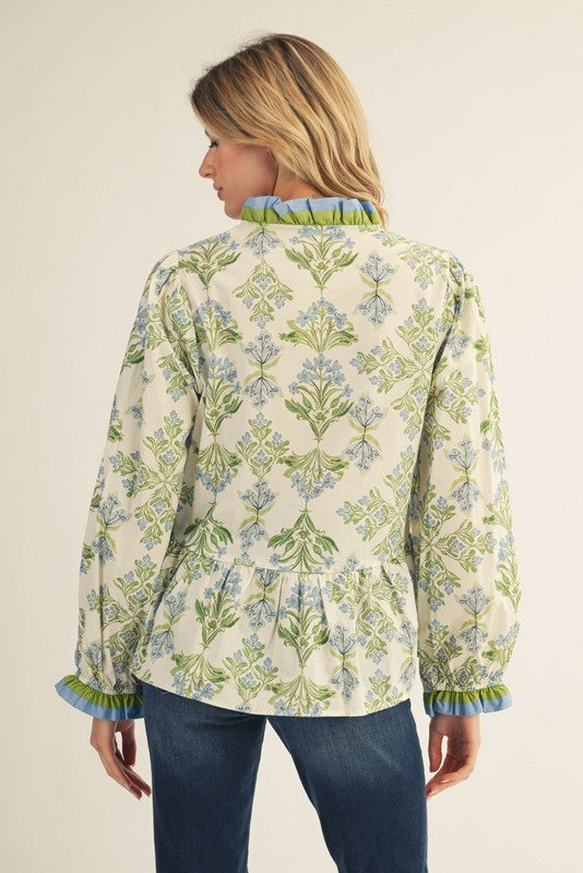 Everyone's Envy Floral Ruffle Top