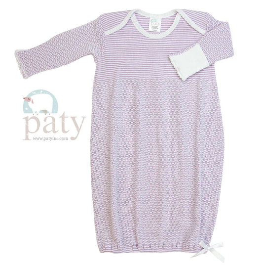 Paty Lavender Knit Gown With Lavender Trim