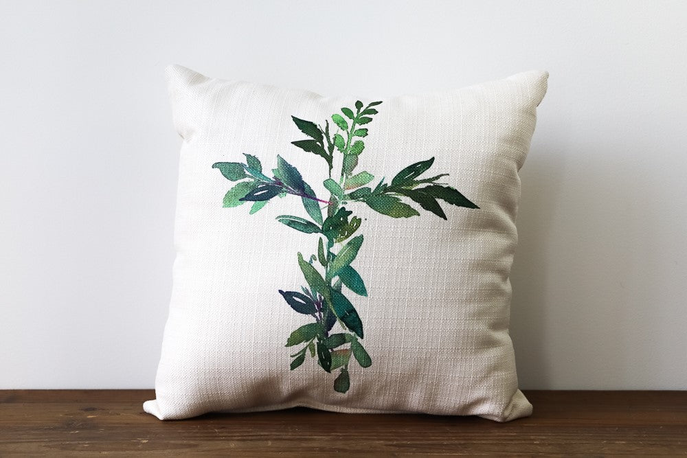 Greenery Cross Pillow