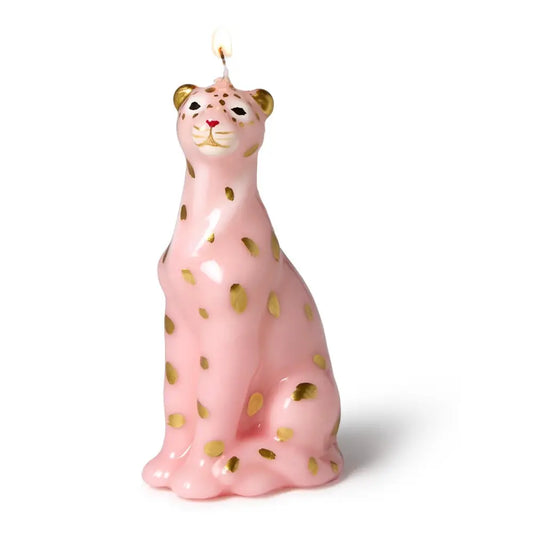 Pink Leopard Sculpted Candle