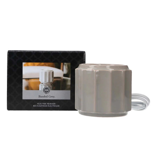 Gray Banded Candle Warmer