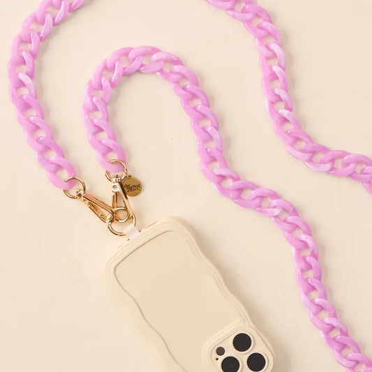Marble Violet Hold The Phone Crossbody Chain