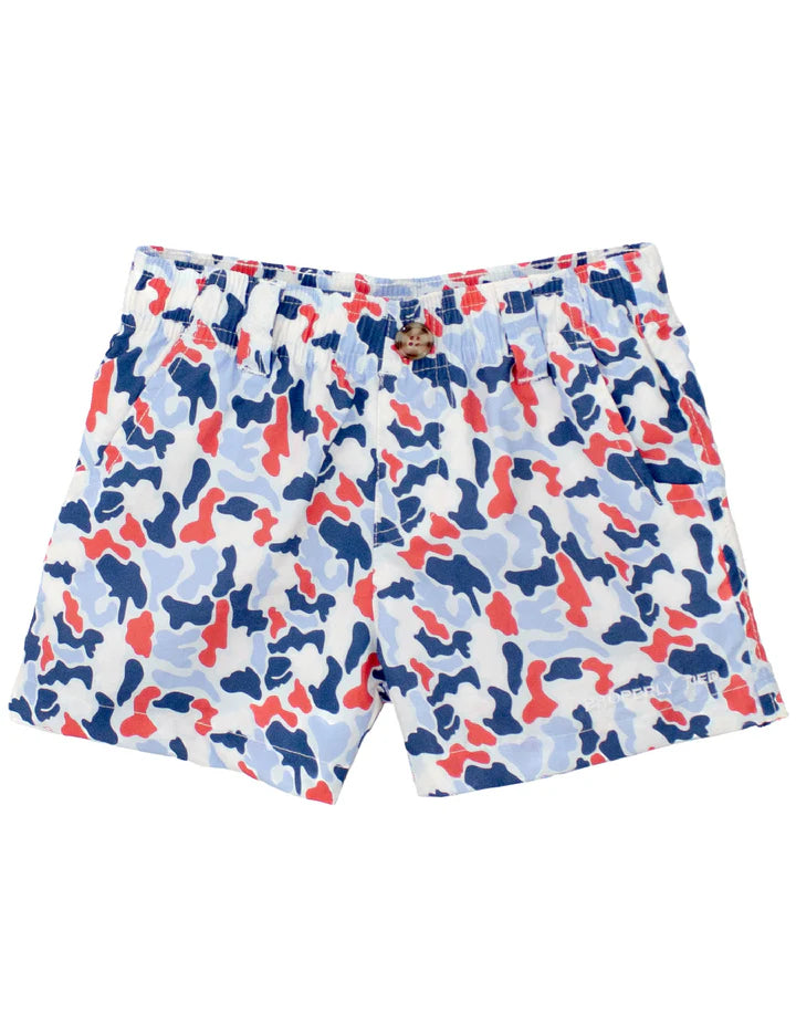Properly Tied Boys Mallard Shorts - Americana Camo