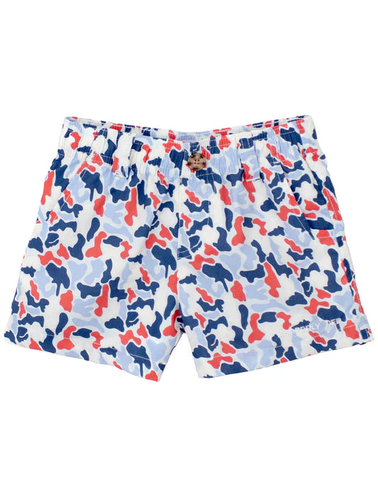 Properly Tied Boys Mallard Shorts - Americana Camo