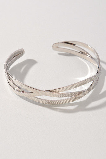 Mixed Feelings Silver Cuff Bracelet