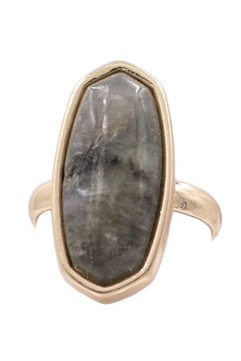 On Trend Oval Stone Ring