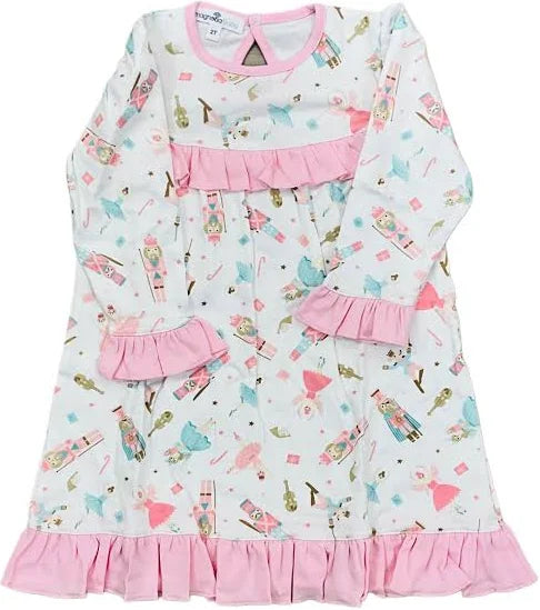 Nutcracker Ballet Printed Ruffle Dress