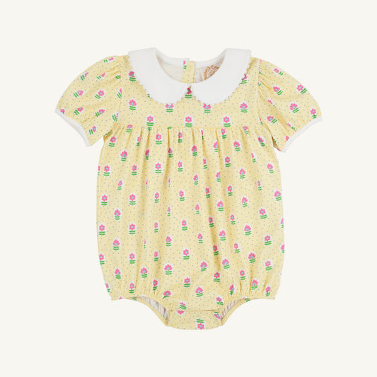 Cindy Lou Bubble Pima - Fairway Floral/Worth Ave White