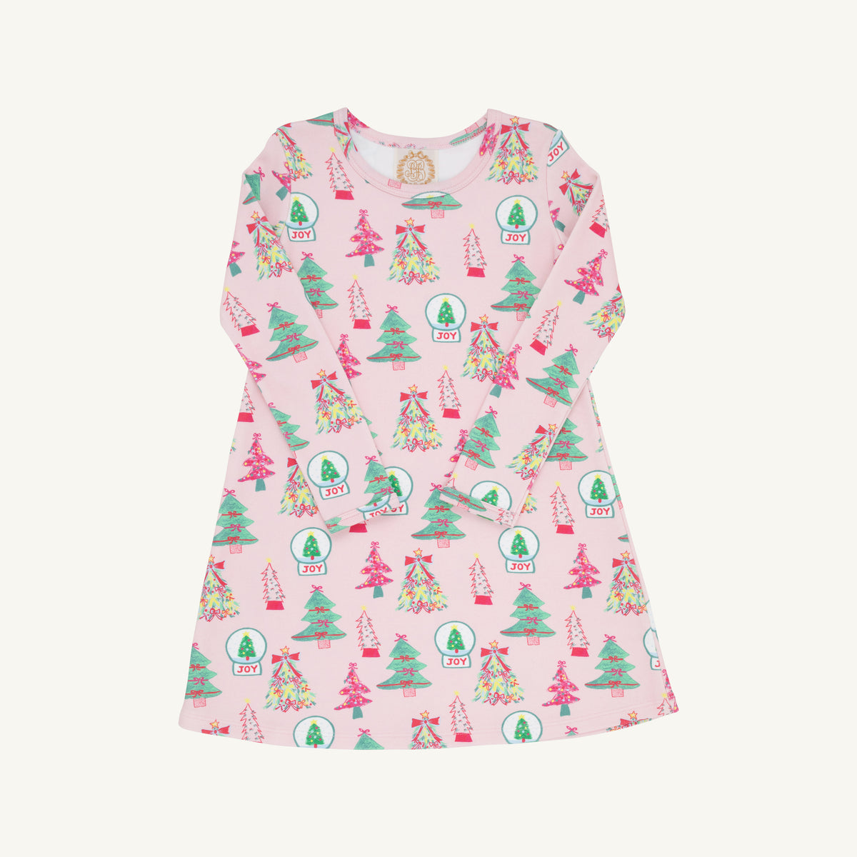 Christmas Coloring Contest Long Sleeve Polly Play Dress - Heavy Weight