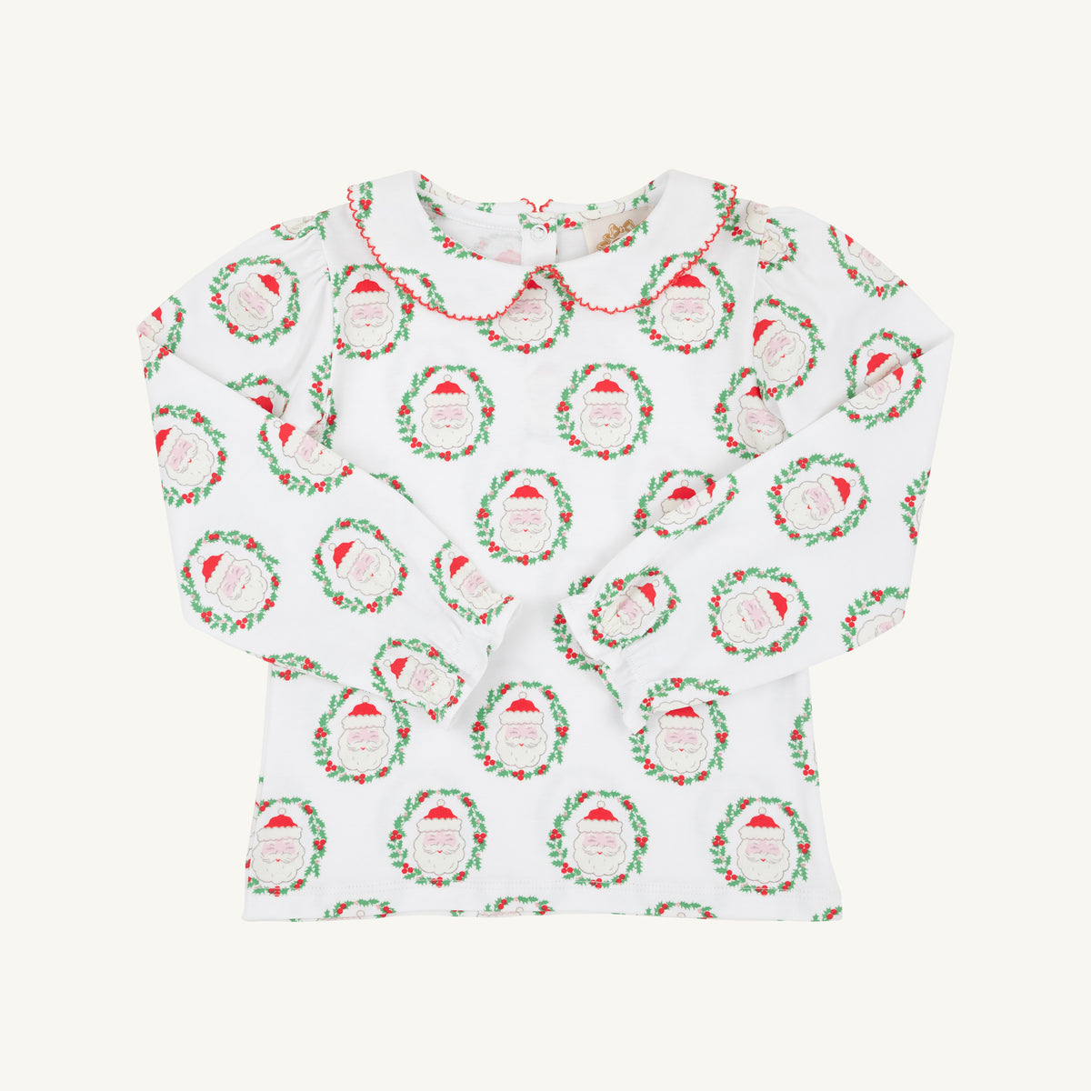 North Pole Portrait/Richmond Red Maude's Peter Pan Collar Shirt - Pima Long Sleeve