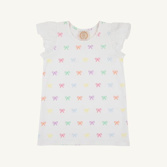 Ellen's Eyelet Top - Bitty Bows (Worth Ave White)