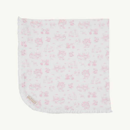 Baby Buggy Blanket - Sir Propers Sweet Arrival (Hamptons Hot Pink)