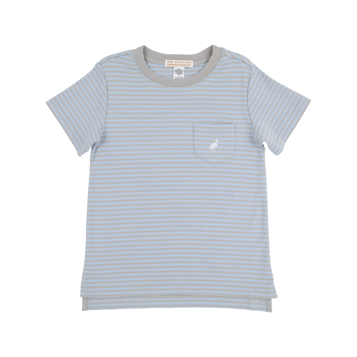 Carter Crewneck - Beale Street Blue and Grantley Gray Stripe/Worth Ave White