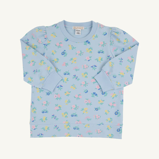Is It Saturday Sweatshirt - Little London Flowers/Buckhead Blue