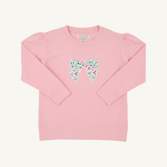 Cassidy Comfy Crewneck Puff Sleeve - Sandpearl Pink/Fair St Floral/Bow