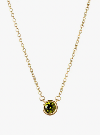 Gold Birthstone Necklace